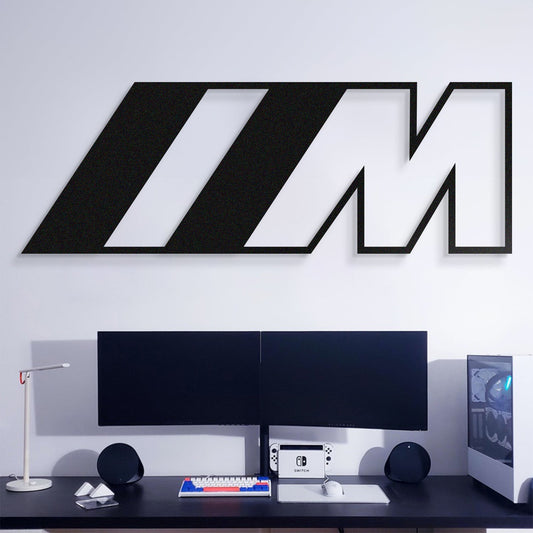M Metal Car Emblem, Wall Decor, Metal Wall art