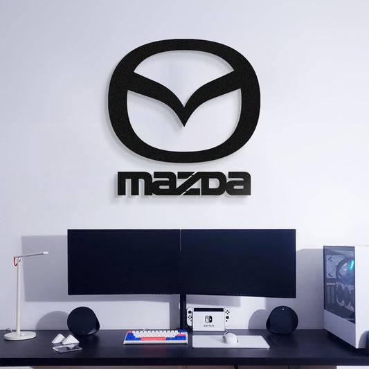Mazda Metal Car Emblem, Wall Decor, Metal Wall art