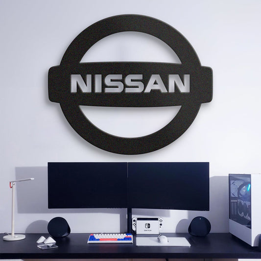 Nissan Metal Car Emblem, Wall Decor, Metal Wall art