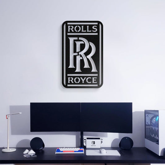 Rolls Royce Metal Car Emblem, Wall Decor, Metal Wall art