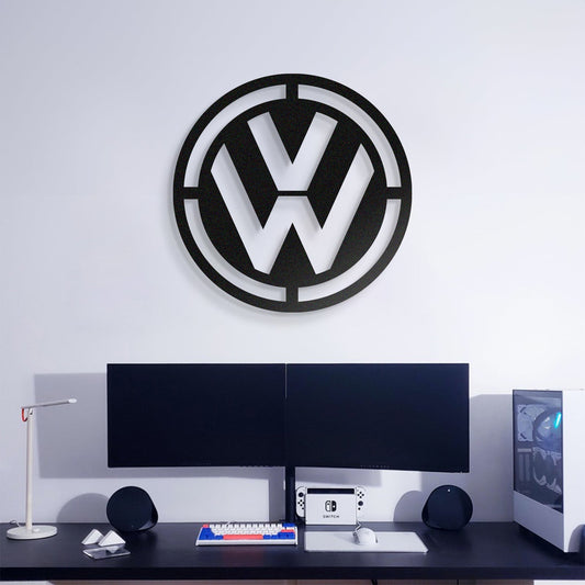 Volkswagen Metal Car Emblem, Wall Decor, Metal Wall art