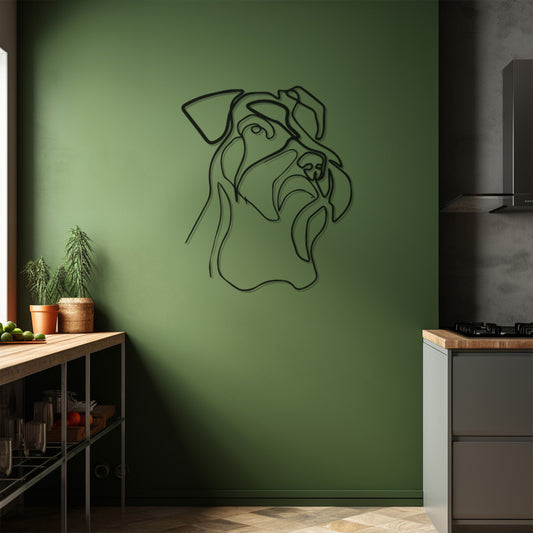 Dog Line Art Metal Wall Art Decor, Wall Decor, Metal Wall art