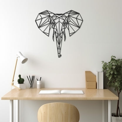 Geometic Elephant Metal Wall Art