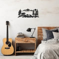 Load image into Gallery viewer, Mountain Forest And Animal Silhouettes Metal Wall Art Decor
