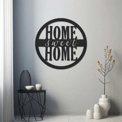 Round Metal Wall Decor With Home Sweet Home