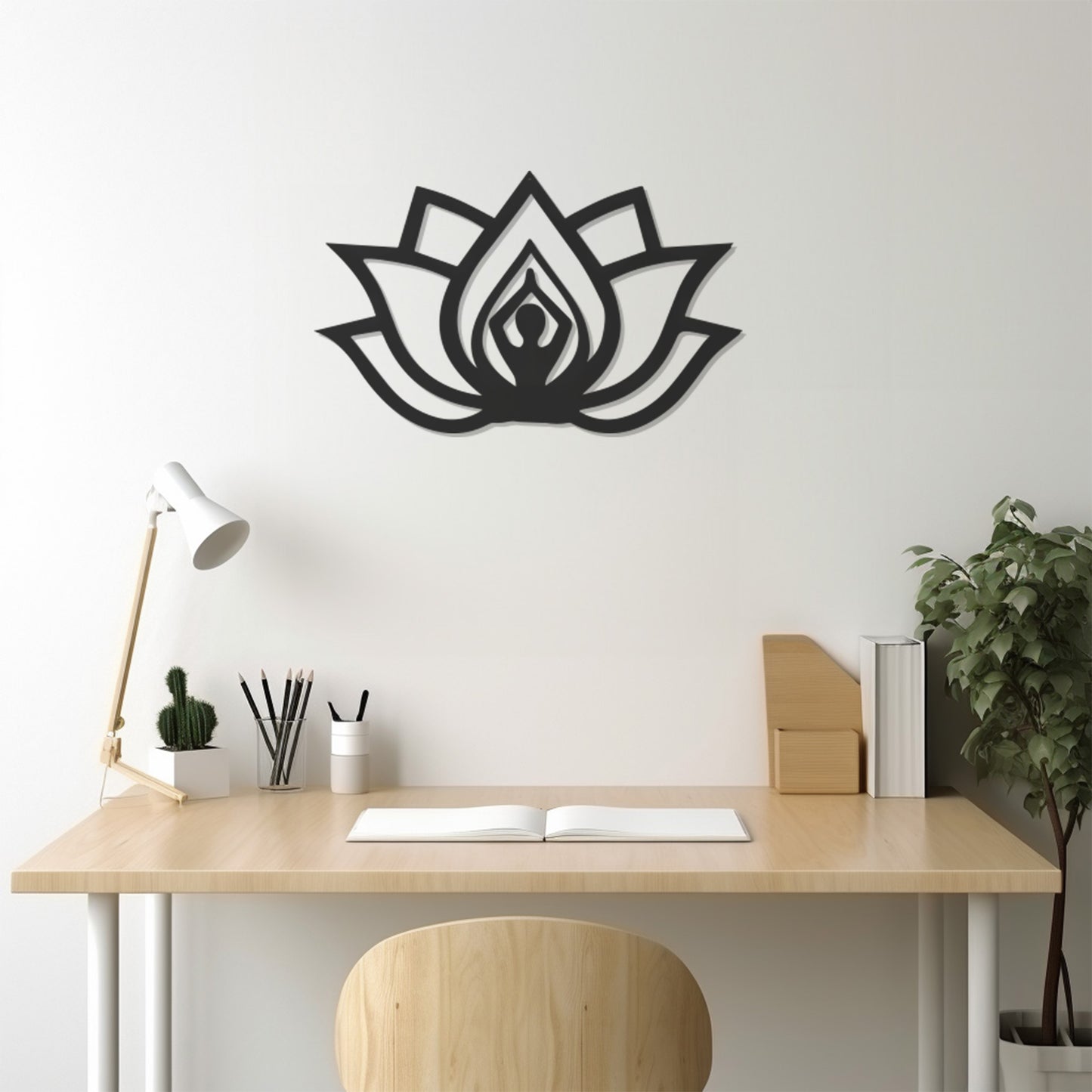 Yoga Lotus Metal Wall Decor