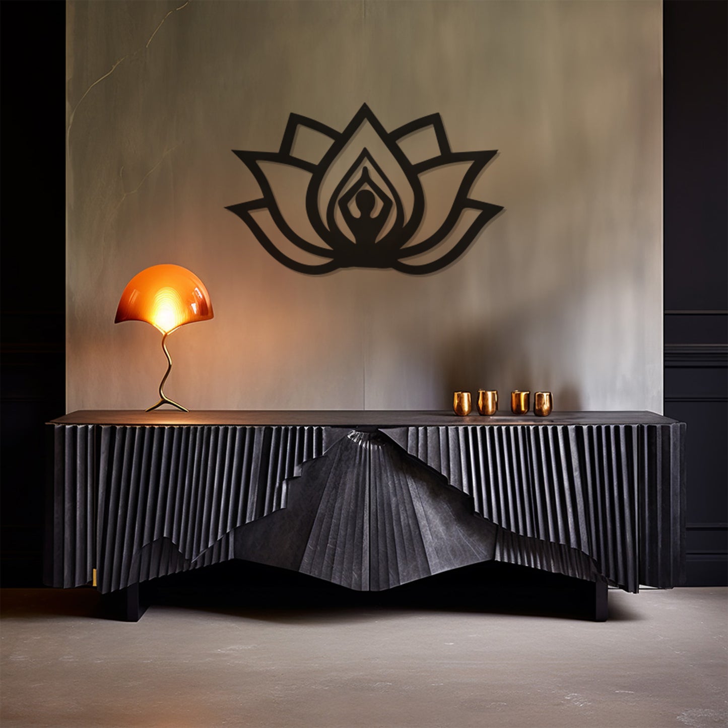 Yoga Lotus Metal Wall Decor