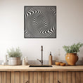 Load image into Gallery viewer, Zebra Pattern Illusion Metal Wall Art, Wall Decor, Metal Wall art
