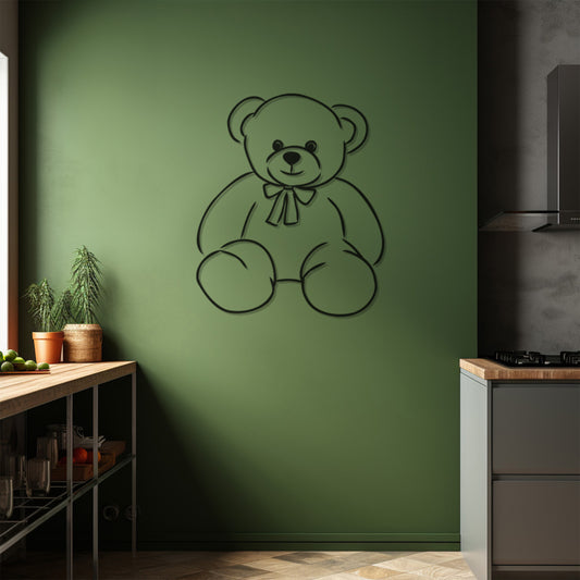 Teddy Bear Metal Wall Art, Wall Decor, Metal Wall art