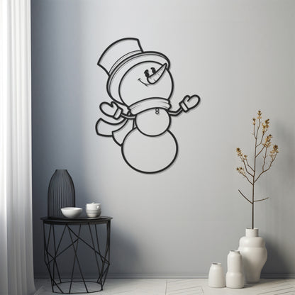Snowman Metal Wall Art