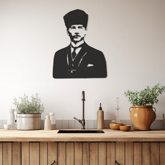 Mustafa Kemal Atatürkmetal Wall Art, Wall Decor, Metal Wall art