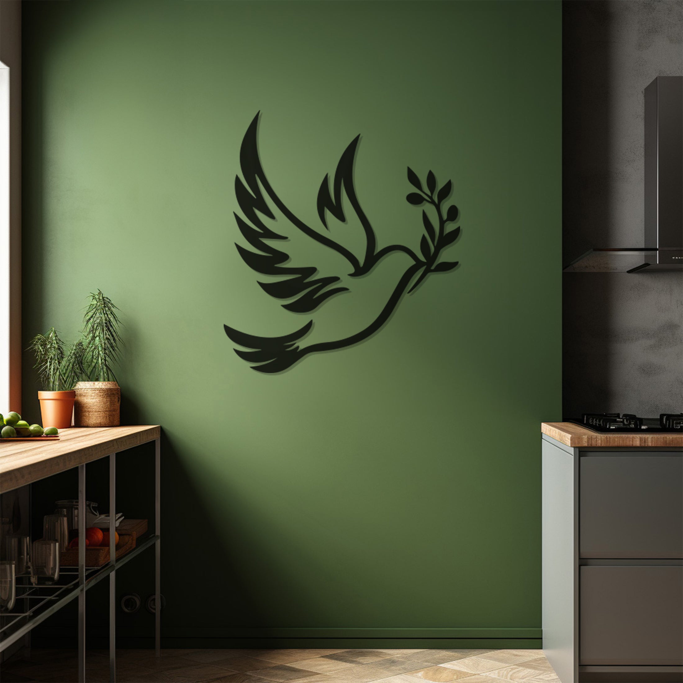 Bird Line Art Metal Wall Art