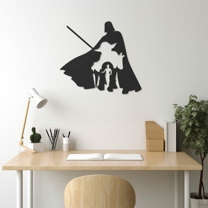 Silhouette Of Star Wars Characters Metal Wall Art Decor