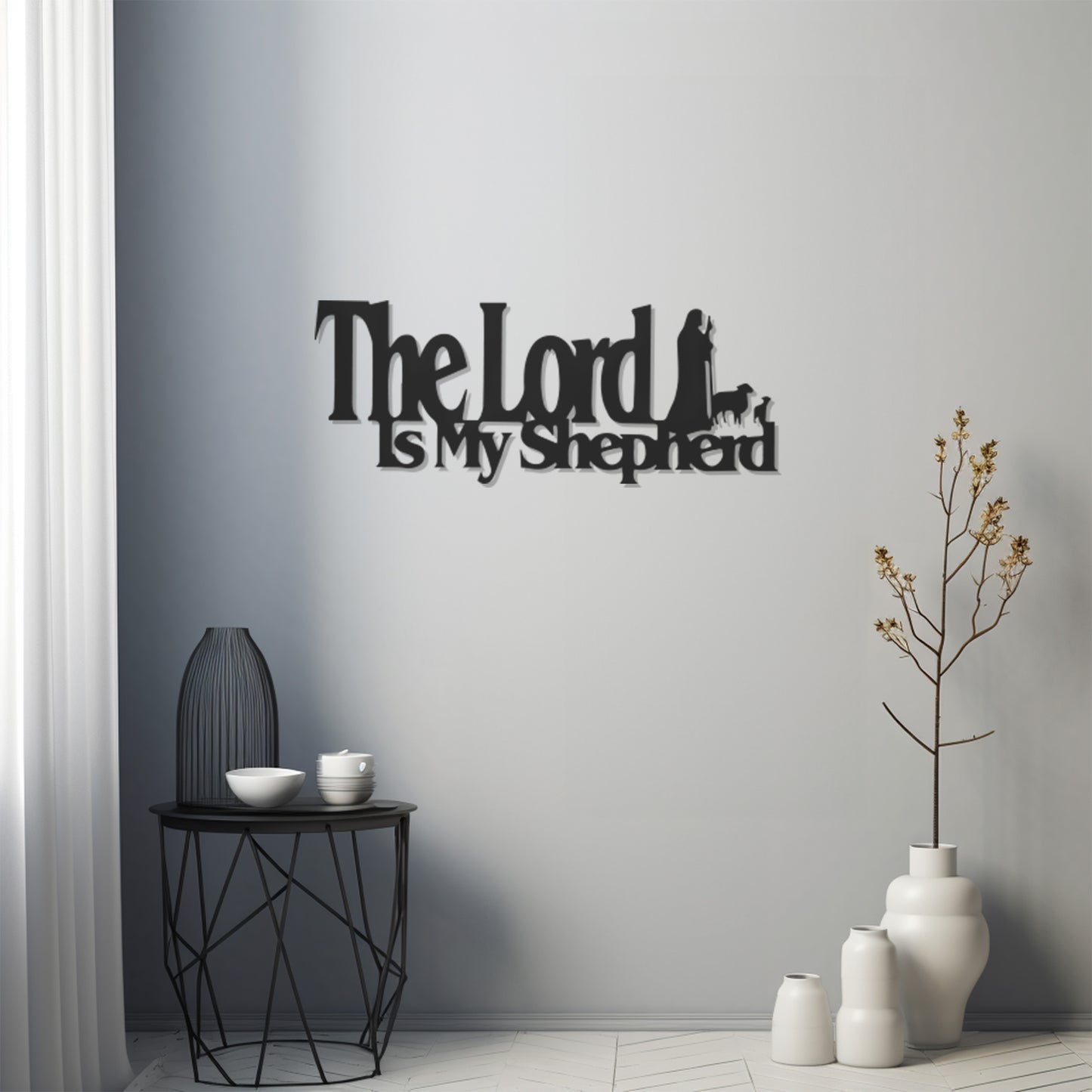 The Lord Is My Shepherd Metal Wall Decor