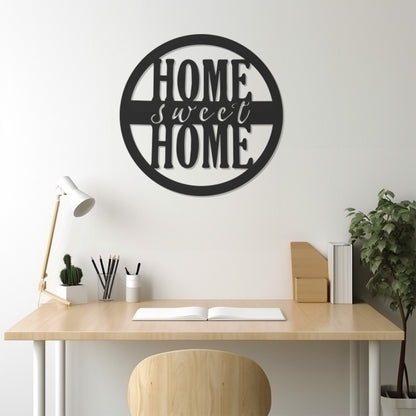 Round Metal Wall Decor With Home Sweet Home