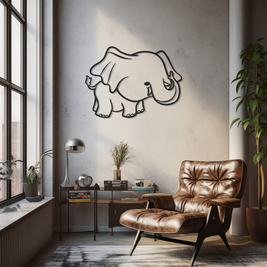 Baby Elephant Object Metal Wall Art, Wall Decor, Metal Wall art