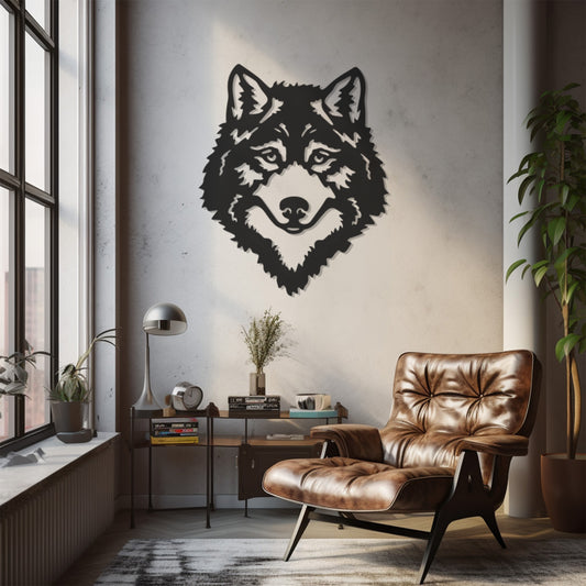 Siberian Husky Portrait Metal Wall Decor, Wall Decor, Metal Wall art