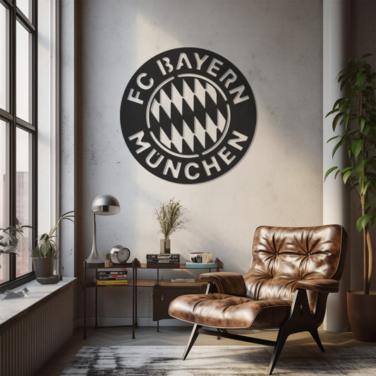 Fc Bayern Munchen Logo Metal Wall Art Decor, Metal Wall art