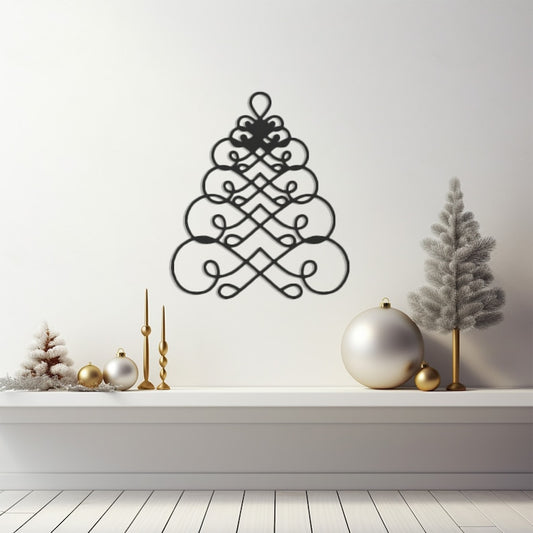 Geometric Christmas Tree Wall, Wall Decor, Metal Wall art