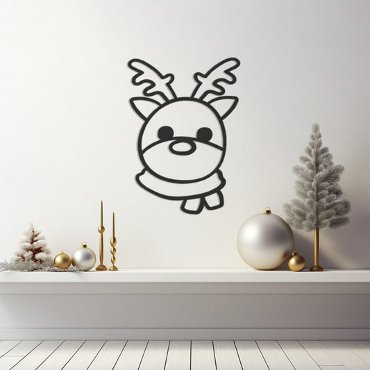 Christmas Reindeer Wall, Wall Decor, Metal Wall art