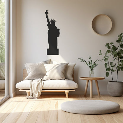 Liberty Silhouette Metal Wall Art for Living Rooms, Entryway - Modern Indoor/Outdoor Decor