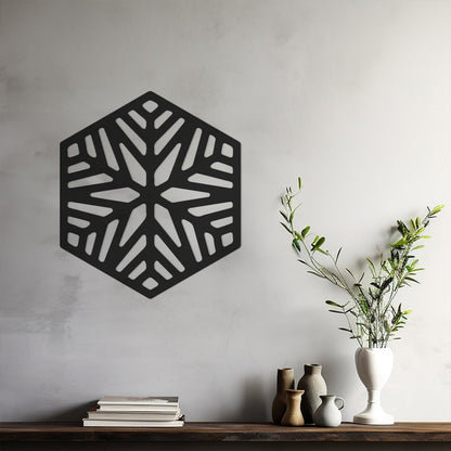 Snowflake Pattern Wall, Wall Decor, Metal Wall art