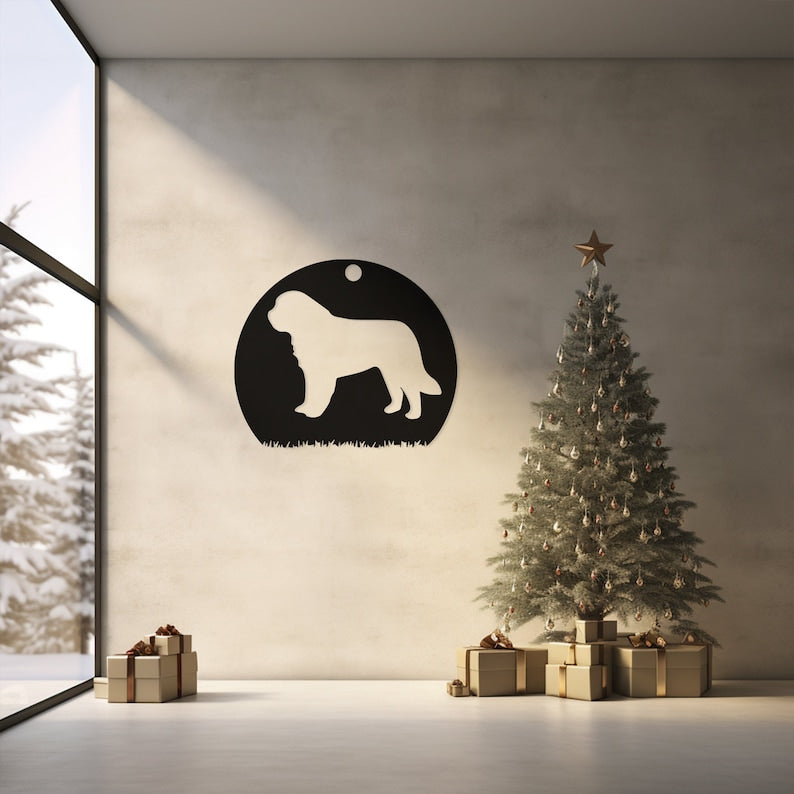 Silhouette Dog Metal Wall Art for Cabin Decor, Rustic Spaces - Outdoor Adventure Theme