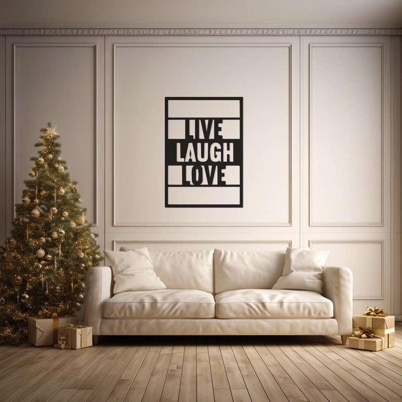 Live Laugh Love, Metal Wall Art for Cozy Home Decor