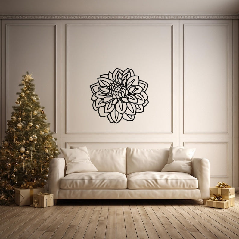 Elegant Lotus Metal Wall Art for Spa, Yoga Studio - Zen Garden Decor