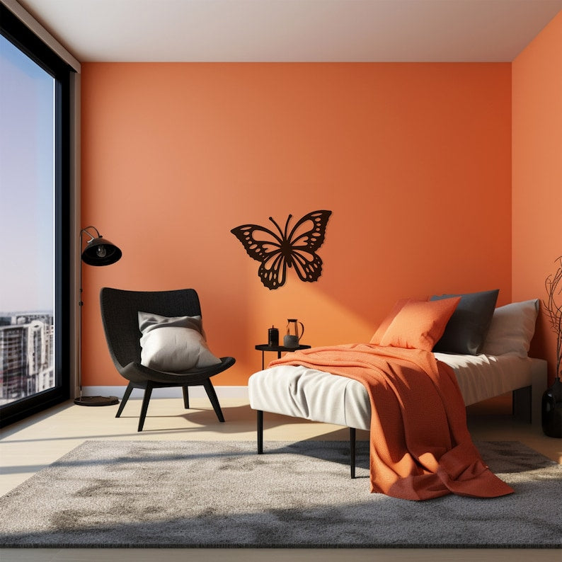 Modern Butterfly Metal Wall Art, Nature-Inspired Home Decor