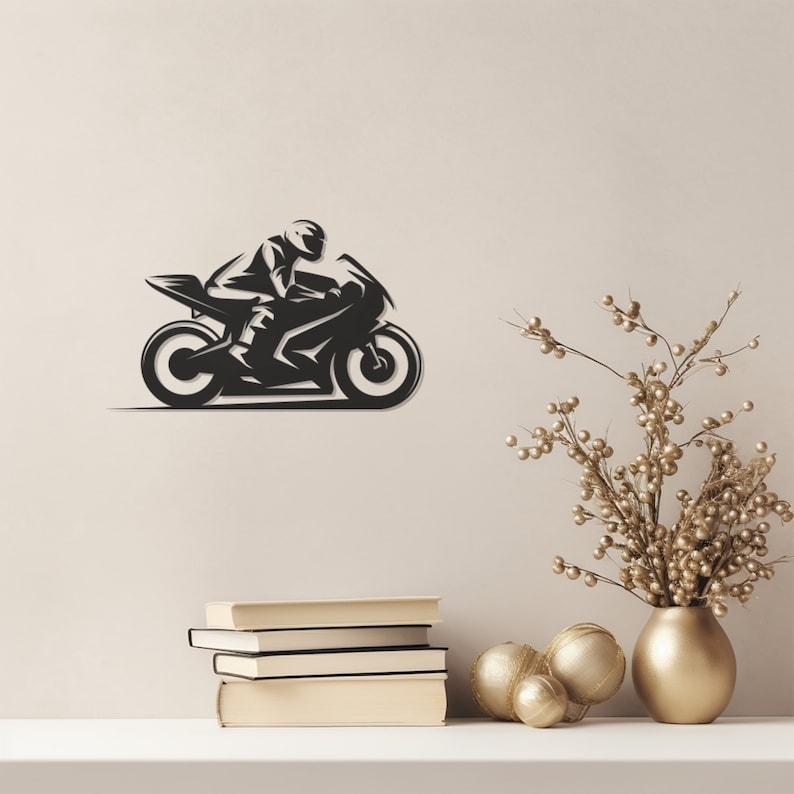 Marvelous Motorbike Design, Metal Wall Art