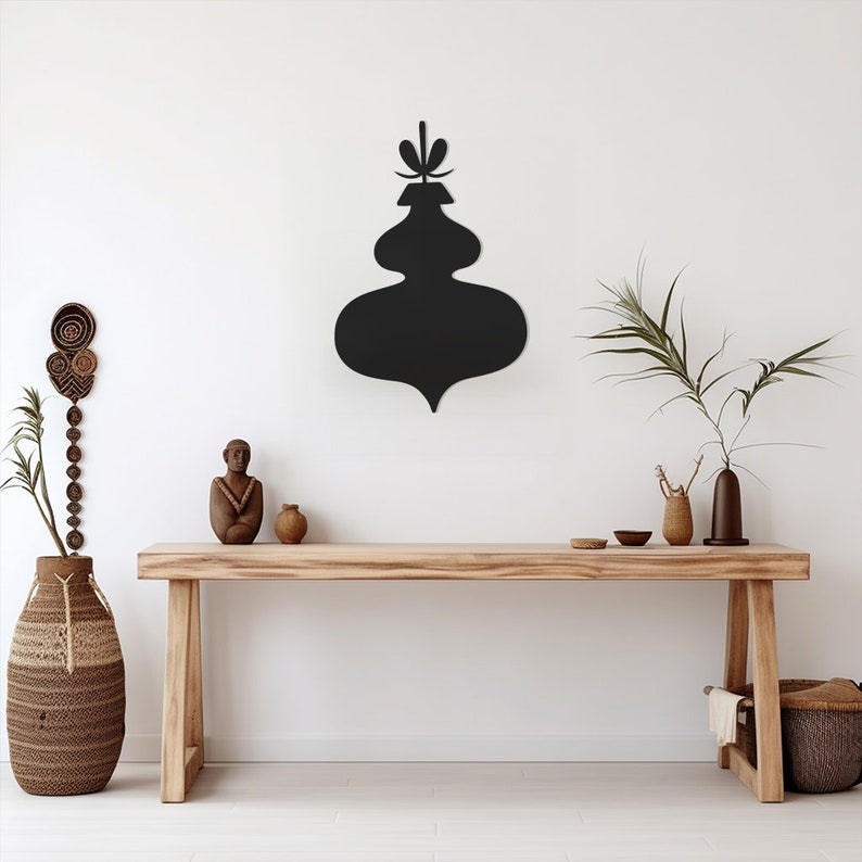 Abstract Gourd Metal Wall Art for Spa, Yoga Studio - Zen Wall Decor