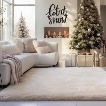 Let It Snow Elegant Metal Wall Art for Holiday Decor, Cozy Spaces - Chic Winter Decoration