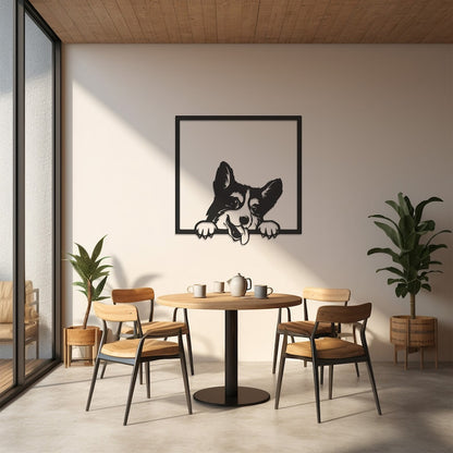 Dog Pattern Metal Wall Art, Unique Animal Design Home Decor