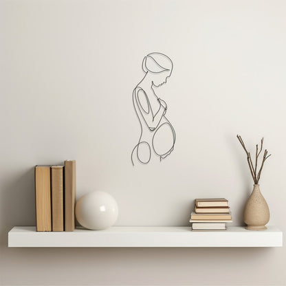 Mother Child Love Wall Art, Maternity Metal Decor