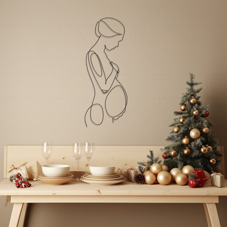 Mother Child Love Wall Art, Maternity Metal Decor