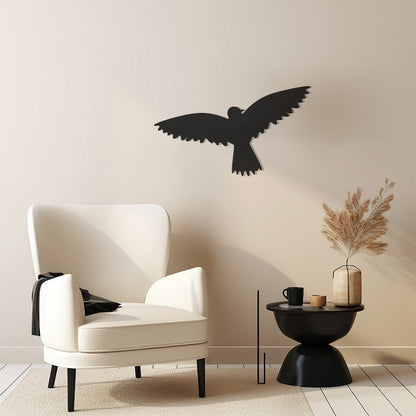 Modern Bird Silhouette Metal Wall Art, Nature Inspired Home Decor