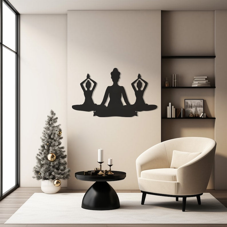 Relaxing Yoga Wall, Wall Decor, Metal Wall art