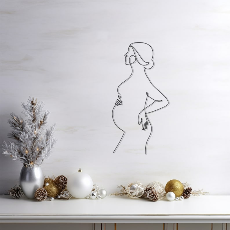 Abstract Pregnant Woman Wall Decor