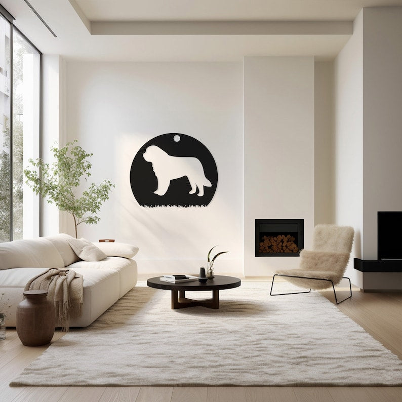 Silhouette Dog Metal Wall Art for Cabin Decor, Rustic Spaces - Outdoor Adventure Theme
