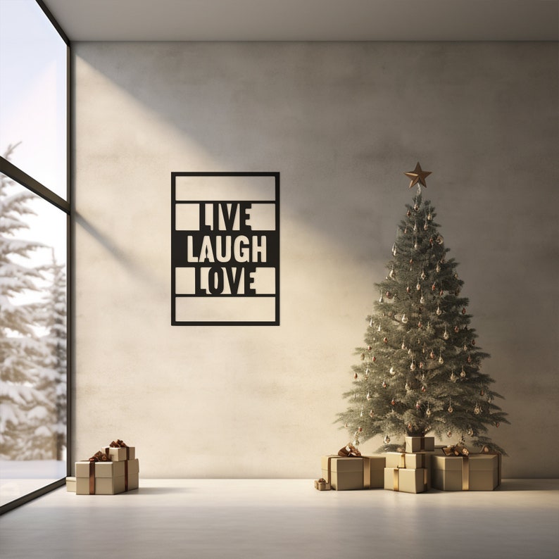 Live Laugh Love, Metal Wall Art for Cozy Home Decor