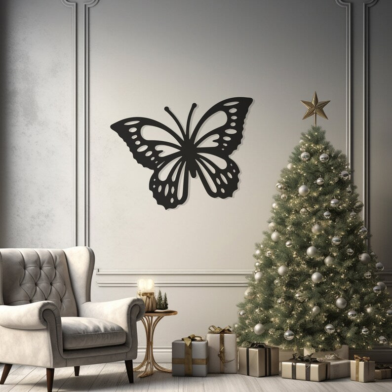Modern Butterfly Metal Wall Art, Nature-Inspired Home Decor