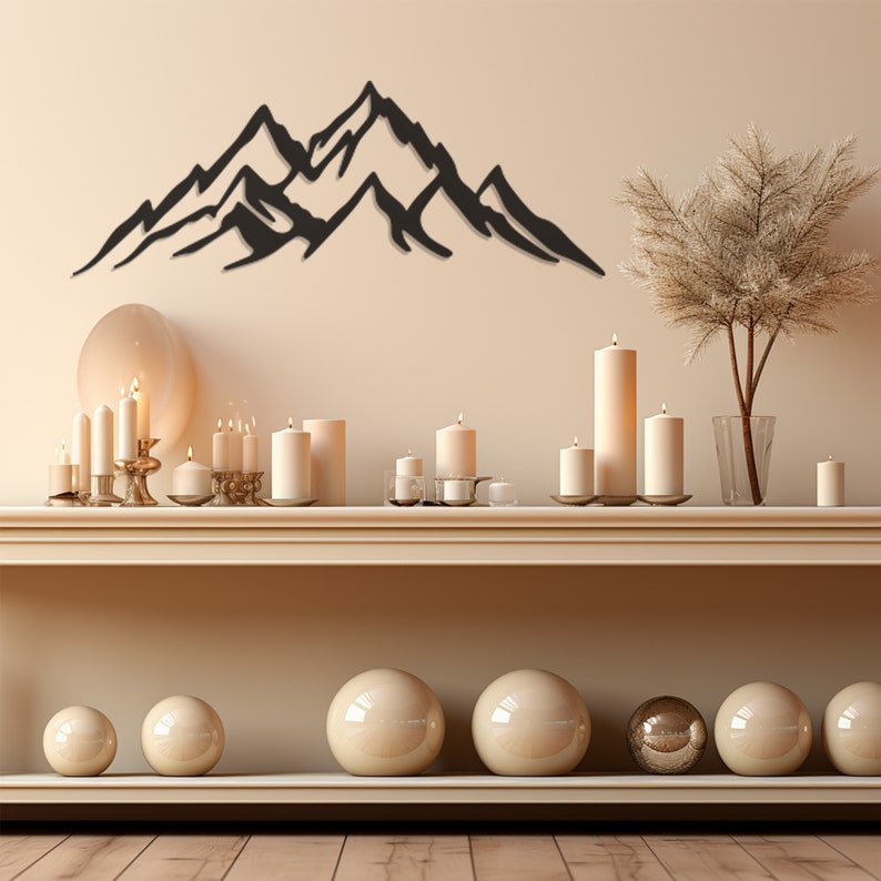 Abstract Mountain Art, Hiking Lovers Gift
