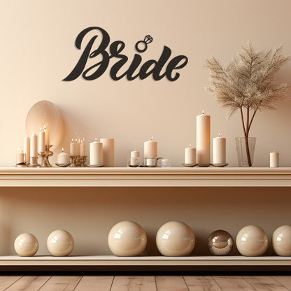 Bride and Groom Metal Wall Art, Romantic Wedding Decor