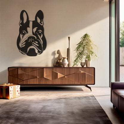 French Bulldog Metal Wall Art, Modern Pet Decor