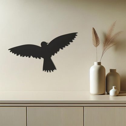 Modern Bird Silhouette Metal Wall Art, Nature Inspired Home Decor